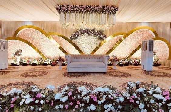 Yellow and colorful floral backdrop
